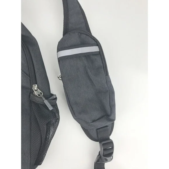 WATERFLY Black Nylon Sling Bag Backpack Crossbody Chest Pack Outdoor‎ Travel - Picture 3 of 16